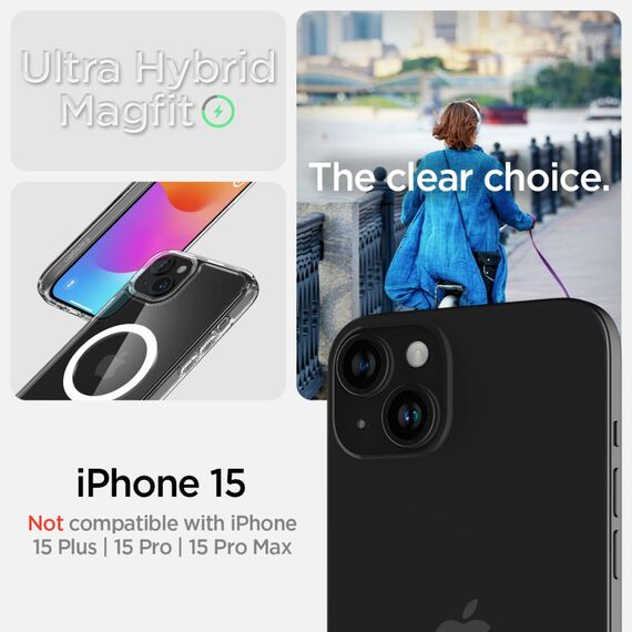 Spigen Ultra Hybrid Mag Case with MagSafe for iPhone 15 - White | Techbox