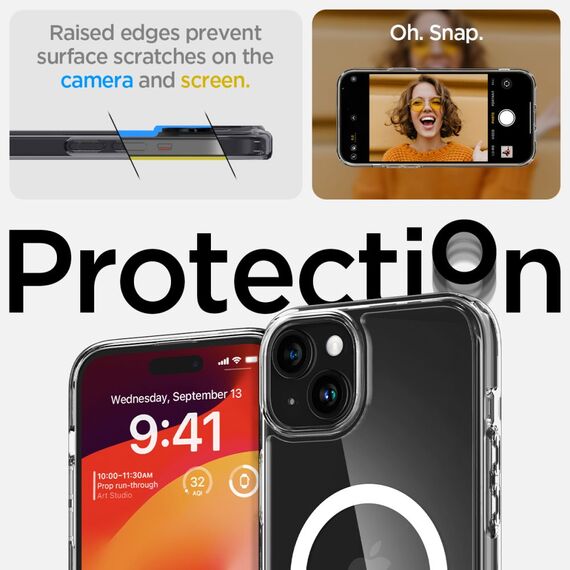 Spigen Ultra Hybrid Mag Case with MagSafe for iPhone 15 - White | Techbox