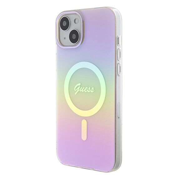 Guess GUHMP15MHITSP iPhone 15 Plus 6.7" pink/pink hardcase IML Iridescent MagSafe | Techbox