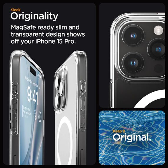 Spigen Ultra Hybrid Mag Case with MagSafe for iPhone 15 Pro - Clear Matte | Techbox