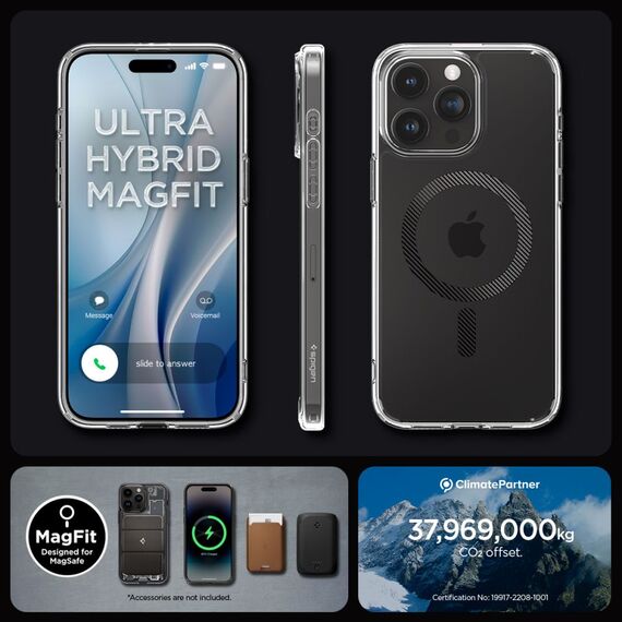 Spigen Ultra Hybrid Mag Case with MagSafe for iPhone 15 Pro - Gray | Techbox