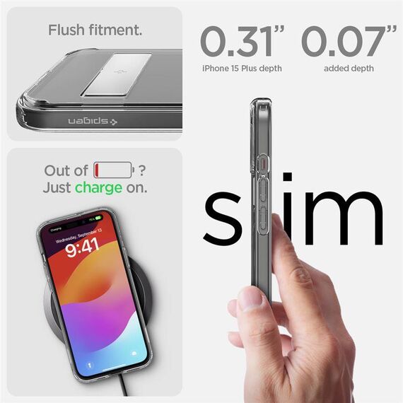 Spigen Ultra Hybrid S MagSafe Case with Stand for iPhone 15 Plus - Black | Techbox