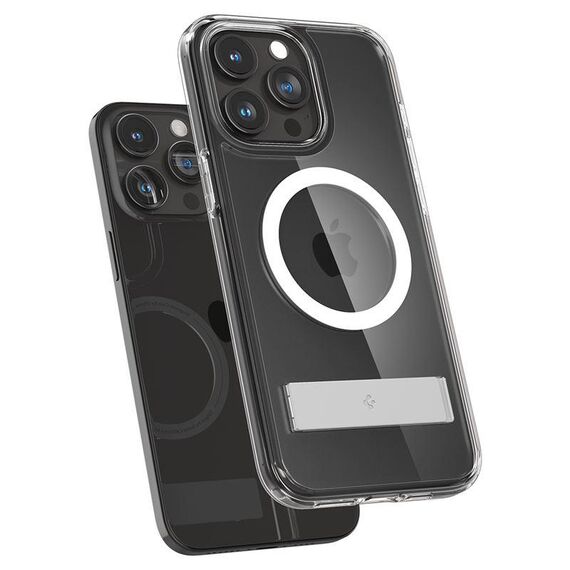 Spigen Ultra Hybrid S MagSafe case with stand for iPhone 15 Pro - transparent - Apple Cases - Cases - Techbox