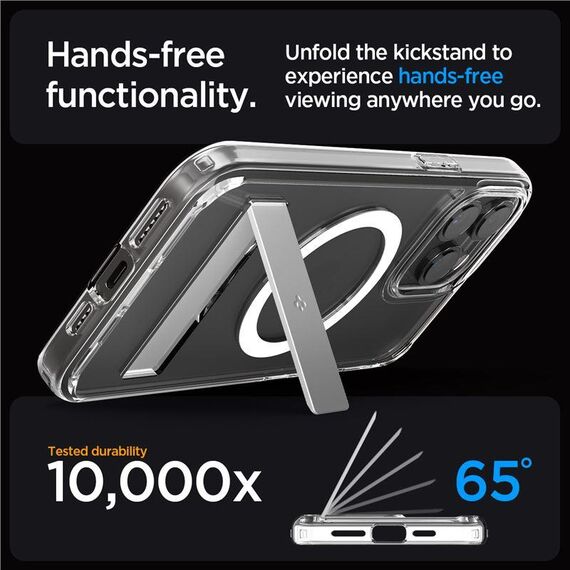 Spigen Ultra Hybrid S MagSafe case with stand for iPhone 15 Pro - transparent - Apple Cases - Cases - Techbox
