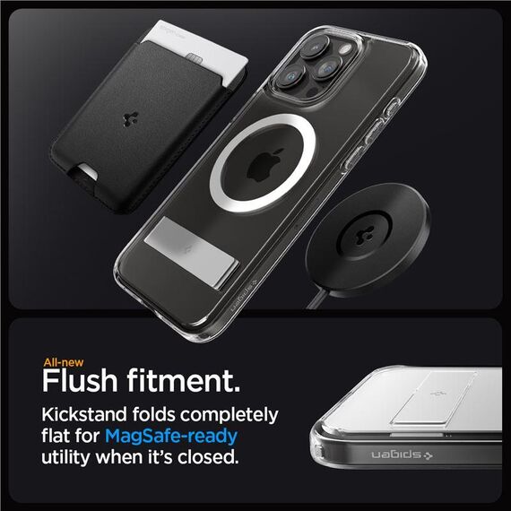 Spigen Ultra Hybrid S MagSafe case with stand for iPhone 15 Pro - transparent - Apple Cases - Cases - Techbox