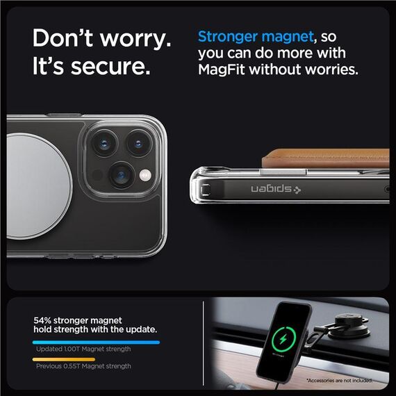 Spigen Ultra Hybrid S MagSafe case with stand for iPhone 15 Pro - transparent - Apple Cases - Cases - Techbox