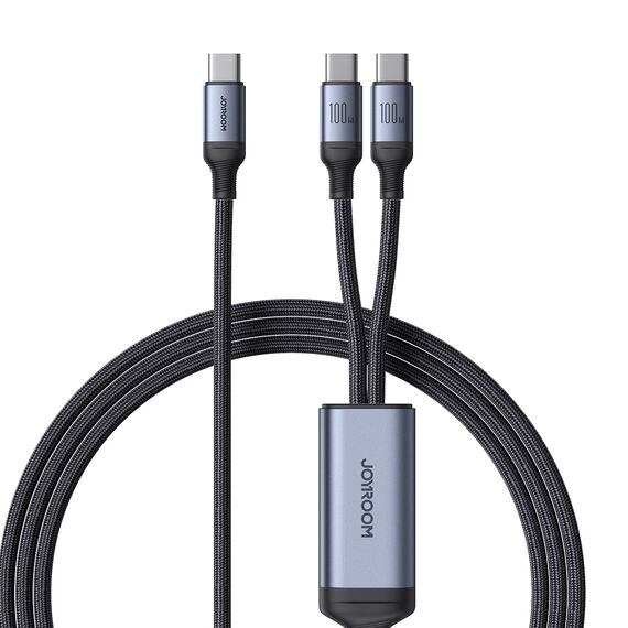 Joyroom Speedy Series S-A21 2in1 USB-C - USB-C / USB-C cable 100W 1.5m - black | Techbox