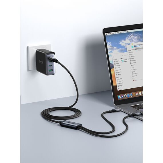 Joyroom Speedy Series S-A21 2in1 USB-C - USB-C / USB-C cable 100W 1.5m - black | Techbox