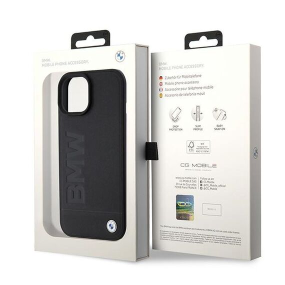 BMW BMHMP15SSLLBK iPhone 15 6.1" black/black Magsafe hardcase Signature Logo Imprint | Techbox