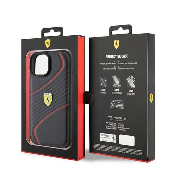 Ferrari FEHCP15SPTWK iPhone 15 6.1" black/black hardcase Twist Metal Logo - Apple Cases - Cases - Techbox