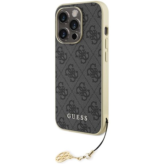 Guess GUHCP15LGF4GGR iPhone 15 Pro 6.1" gray/gray hardcase 4G Charms Collection | Techbox