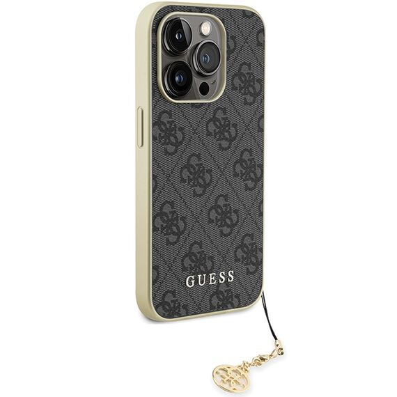 Guess GUHCP15LGF4GGR iPhone 15 Pro 6.1" gray/gray hardcase 4G Charms Collection | Techbox