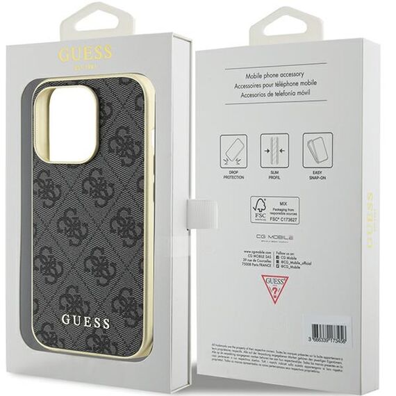 Guess GUHCP15LGF4GGR iPhone 15 Pro 6.1" gray/gray hardcase 4G Charms Collection | Techbox
