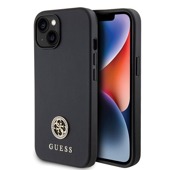 Guess GUHCP15MPS4DGPK iPhone 15 Plus 6.7" black/black hardcase Strass Metal Logo | Techbox