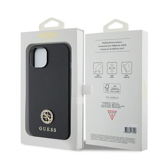 Guess GUHCP15MPS4DGPK iPhone 15 Plus 6.7" black/black hardcase Strass Metal Logo | Techbox