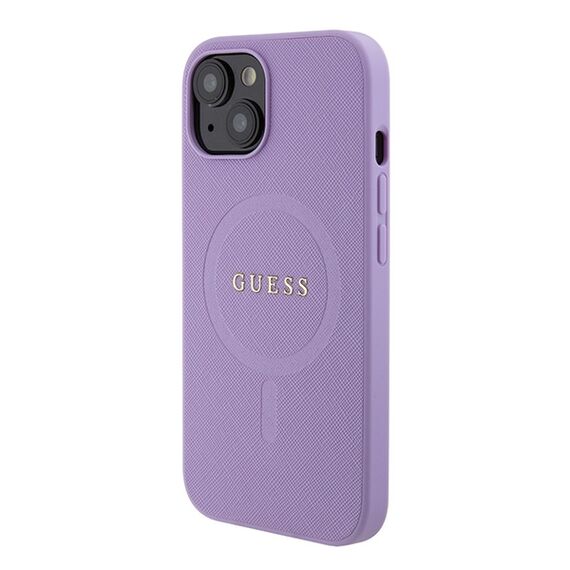 Guess GUHMP15SPSAHMCU iPhone 15 6.1" purple/purple hardcase Saffiano MagSafe - Apple Cases - Cases - Techbox