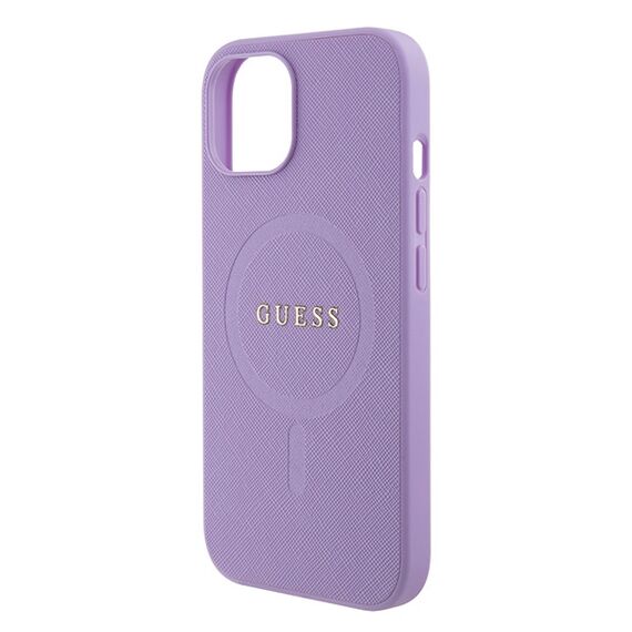 Guess GUHMP15SPSAHMCU iPhone 15 6.1" purple/purple hardcase Saffiano MagSafe - Apple Cases - Cases - Techbox
