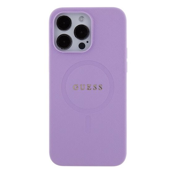 Guess GUHMP15XPSAHMCU iPhone 15 Pro Max 6.7" purple/purple hardcase Saffiano MagSafe | Techbox