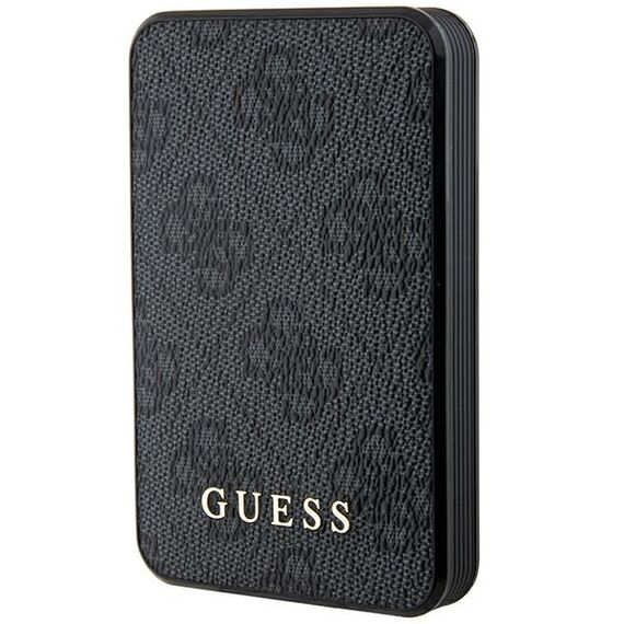 Guess Powerbank 15W GUPB5LP4GEGK 5000mAh black/black 4G Leather Metal Logo - Powerbanks - Smartphone Chargers - Techbox