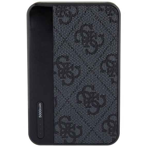 Guess Powerbank 15W GUPB5LP4GEGK 5000mAh black/black 4G Leather Metal Logo - Powerbanks - Smartphone Chargers - Techbox
