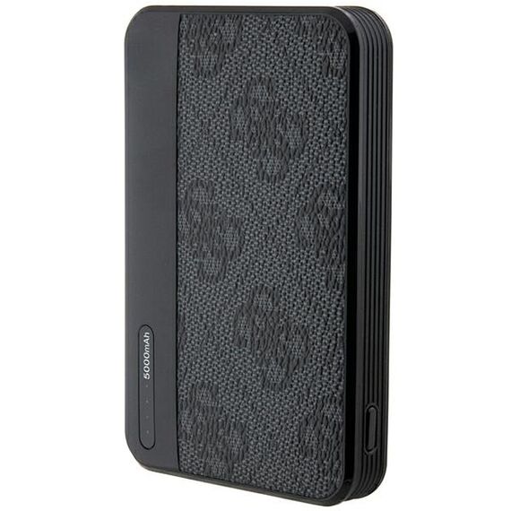 Guess Powerbank 15W GUPB5LP4GEGK 5000mAh black/black 4G Leather Metal Logo - Powerbanks - Smartphone Chargers - Techbox