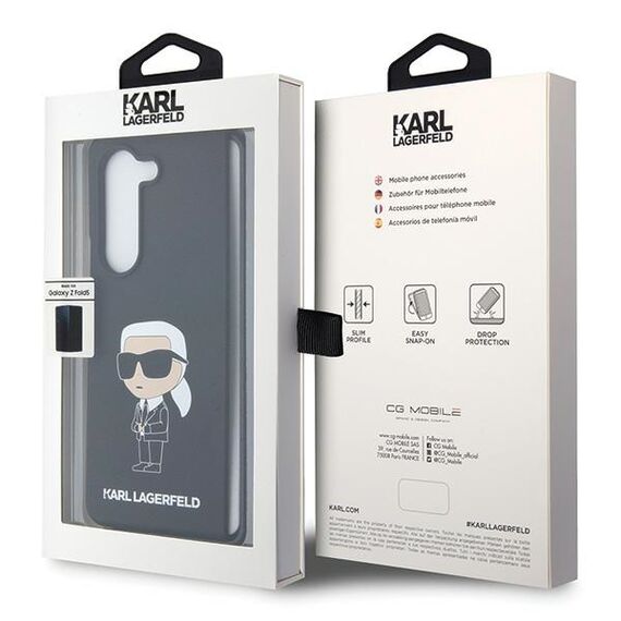 Karl Lagerfeld KLHCZFD5SNIKBCK Z Fold5 hardcase black/black Silicone Ikonik | Techbox