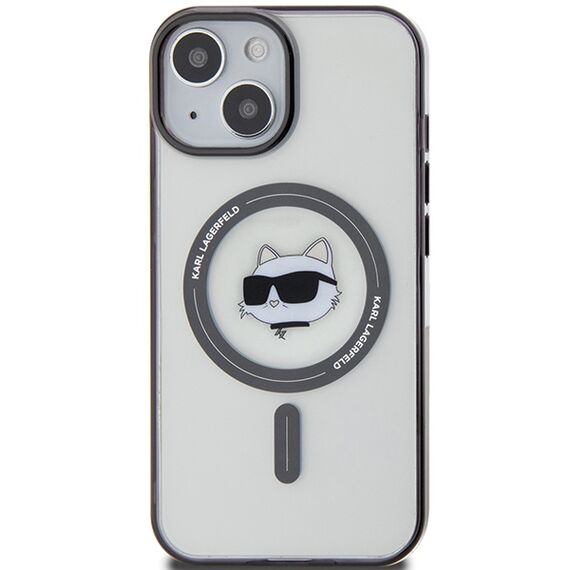 Karl Lagerfeld KLHMP15SHCHNOTK iPhone 15 6.1" transparent hardcase IML Choupette`s Head MagSafe | Techbox