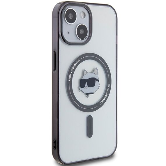 Karl Lagerfeld KLHMP15SHCHNOTK iPhone 15 6.1" transparent hardcase IML Choupette`s Head MagSafe | Techbox