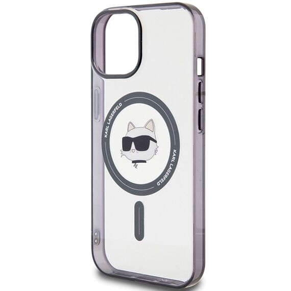 Karl Lagerfeld KLHMP15SHCHNOTK iPhone 15 6.1" transparent hardcase IML Choupette`s Head MagSafe | Techbox