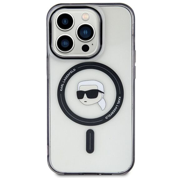 Karl Lagerfeld KLHMP15XHKHNOTK iPhone 15 Pro Max 6.7" transparent hardcase IML Karl`s Head MagSafe - Apple Cases - Cases - Techbox