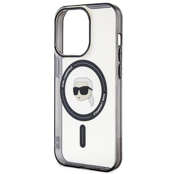 Karl Lagerfeld KLHMP15XHKHNOTK iPhone 15 Pro Max 6.7" transparent hardcase IML Karl`s Head MagSafe - Apple Cases - Cases - Techbox