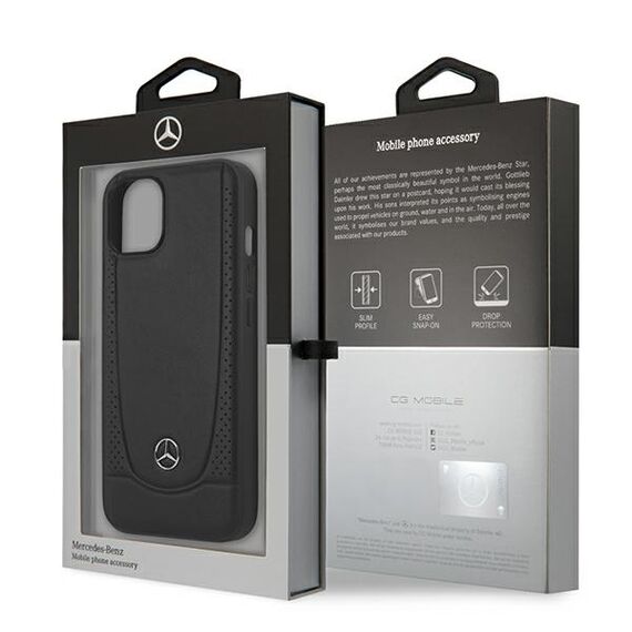 Mercedes MEHCP15MARMBK iPhone 15 Plus 6.7" black/black hardcase Leather Urban | Techbox