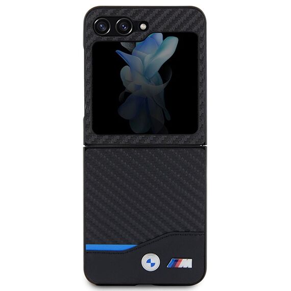BMW Leather Carbon case for Samsung Galaxy Z Flip 5 - black - Samsung Cases - Cases - Techbox