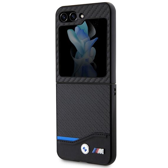 BMW Leather Carbon case for Samsung Galaxy Z Flip 5 - black - Samsung Cases - Cases - Techbox