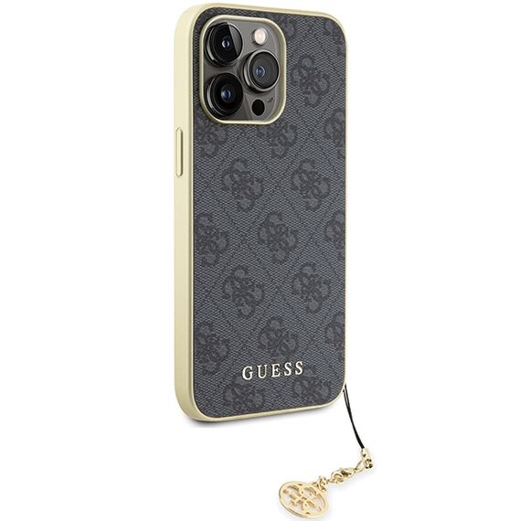 Guess 4G Charms Collection case for iPhone 15 Pro Max - gray | Techbox