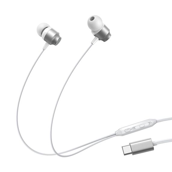 Joyroom JR-EC06 USB-C in-ear headphones - silver - Headsets - Speakers & Headphones - Techbox