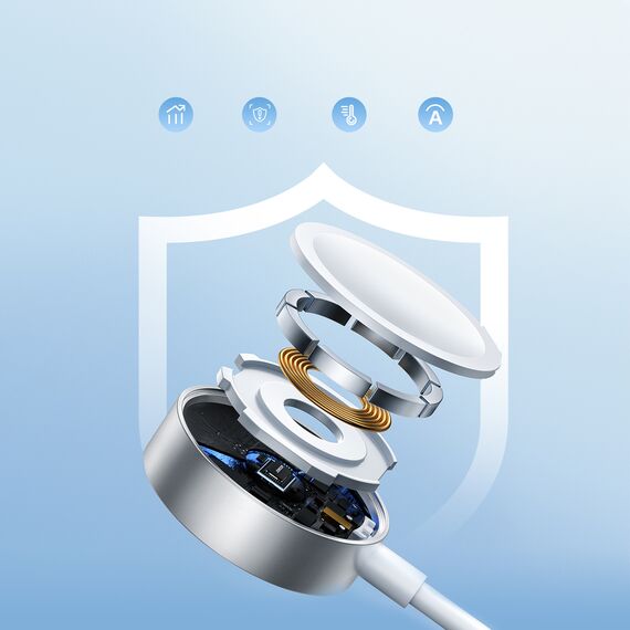 Joyroom S-IW007 3-in-1 cable USB-A magnetic charger - Lightning 1.2m - white | Techbox