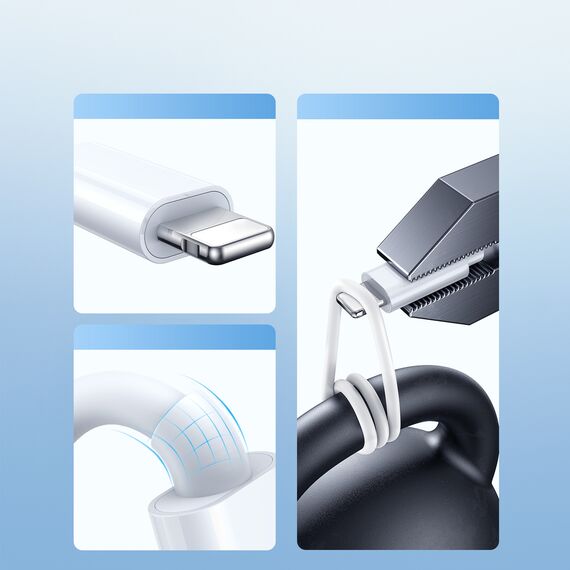 Joyroom S-IW007 3-in-1 cable USB-A magnetic charger - Lightning 1.2m - white | Techbox