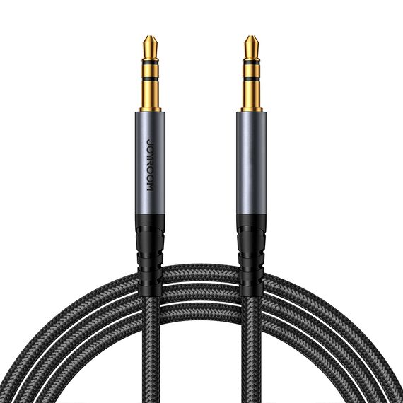 Joyroom stereo audio cable AUX 3.5 mm mini jack 1.2m black (SY-A08) - Cables & Adapters - Cables & Accessories - Techbox