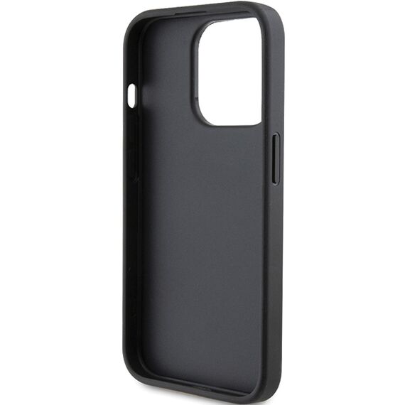 Karl Lagerfeld Saffiano Cardslot Karl&amp;Choupette Metal Pin case for iPhone 15 Pro - black | Techbox