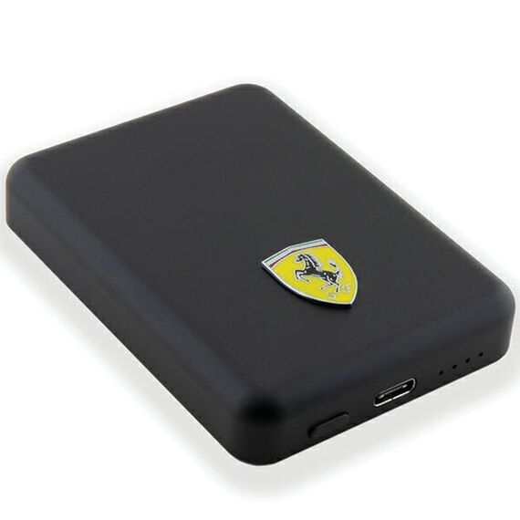 Powerbank Ferrari Metal Logo MagSafe 15W 5000mAh - black - Powerbanks - Smartphone Chargers - Techbox