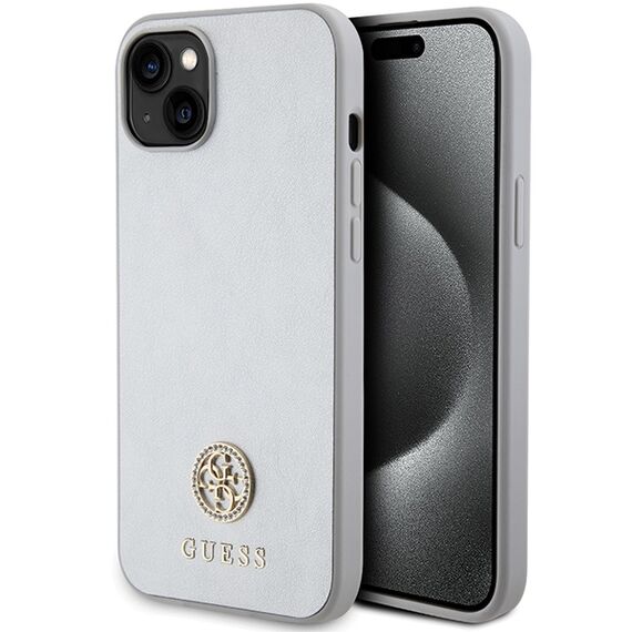 Guess GUHCP15MPS4DGPS iPhone 15 Plus 6.7" silver/silver hardcase Strass Metal Logo | Techbox