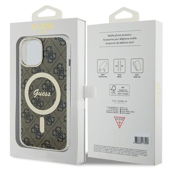 Guess IML 4G MagSafe case for iPhone 15 - brown - Uncategorized Cases (2) - Cases - Techbox