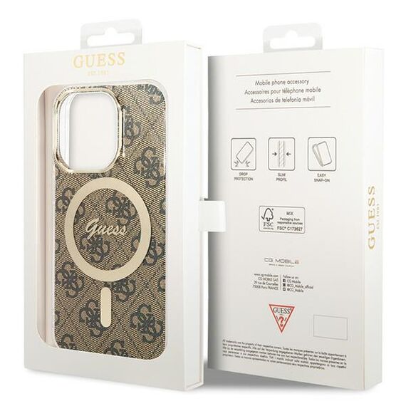 Guess IML 4G MagSafe case for iPhone 15 Pro - brown - Uncategorized Cases (2) - Cases - Techbox