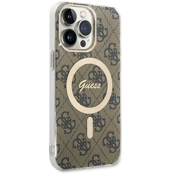 Guess IML 4G MagSafe Case for iPhone 15 Pro Max - Brown - Uncategorized Cases (2) - Cases - Techbox