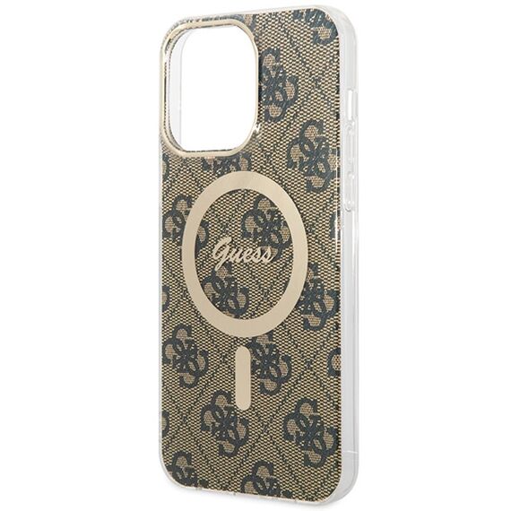 Guess IML 4G MagSafe Case for iPhone 15 Pro Max - Brown - Uncategorized Cases (2) - Cases - Techbox