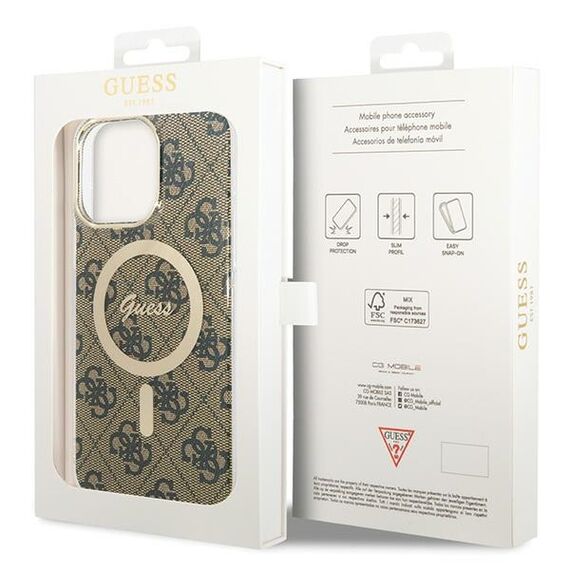 Guess IML 4G MagSafe Case for iPhone 15 Pro Max - Brown - Uncategorized Cases (2) - Cases - Techbox