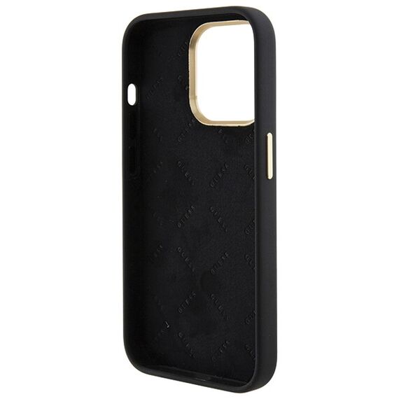 Guess Silicone Logo Strass 4G Case for iPhone 15 Pro - Black - Uncategorized Cases (2) - Cases - Techbox