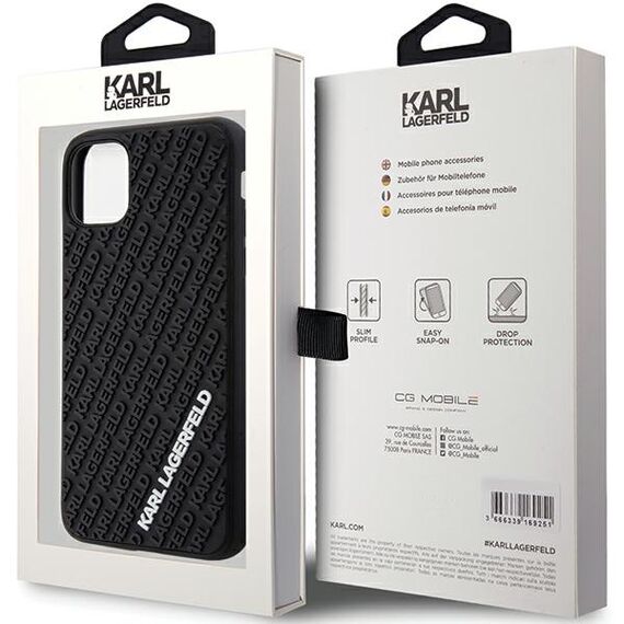 Karl Lagerfeld KLHCN613DMKRLK iPhone 11 / Xr 6.1" black/black hardcase 3D Rubber Multi Logo - Uncategorized Cases (2) - Cases - Techbox