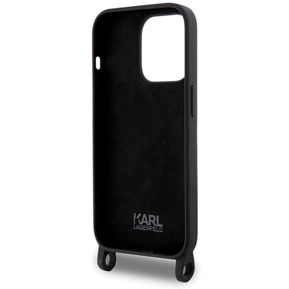 Karl Lagerfeld KLHCP15XSCBSKNK iPhone 15 Pro Max 6.7" hardcase black/black Crossbody Silicone Ikonik - Bags, Backpacks & Luggages - Fashion - Techbox